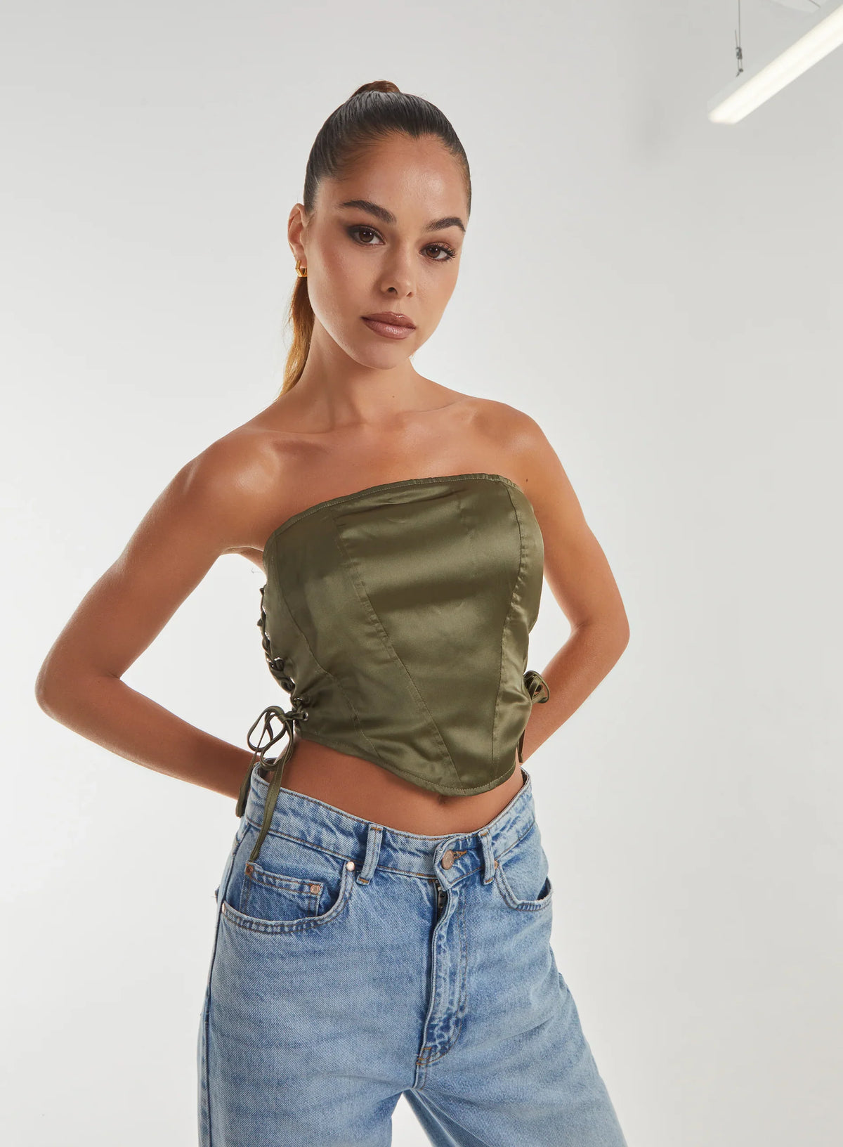 Lace Up Corset Top