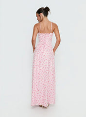 Members Only Maxi Dress Soft Pink Floral
