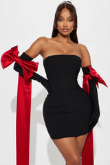 Put A Bow On It Strapless Mini Dress Set