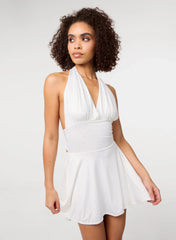 Diamante Slinky Halter Dress