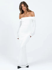 Maida Long Sleeve Maxi Dress White