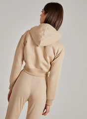 Cropped Zip Through Hoodie
