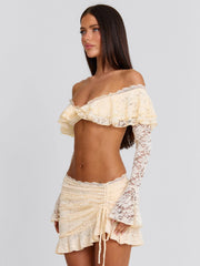 MARCELLA MINI SKIRT CREAM