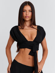 HAILLIE TOP BLACK