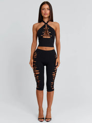 ZHERA CAPRI PANTS BLACK