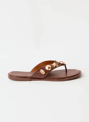 Seashell Embellished Flip Flops