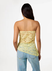 Floral Lace Bandeau Top