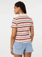 Button Up Rugby T-Shirt