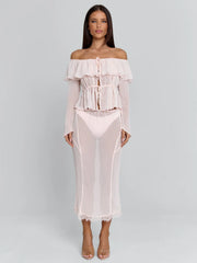 TARAYA MIDI SKIRT PINK