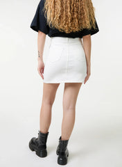 Denim Diamante Mini Skirt