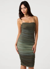 Ombre Mesh Midi Dress