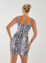Snake Cut Out Mini Dress