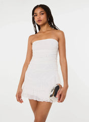 Diamante Ruffle Mini Dress