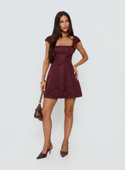 Mariza Mini Dress Wine