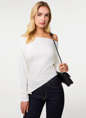 Off Shoulder Asymmetric Hem Top