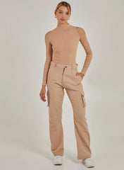 Cold Shoulder Ribbed Bodysuit