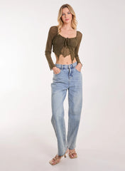 Butterfly Long Sleeve Mesh Top