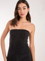 Rhinestone Strapless Bodycon Dress
