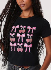 Diamante Bow T-shirt
