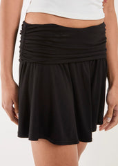Double Fold Over Mini Skirt