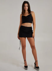 Diamante Strap Cowl Neck top