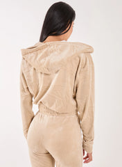 Velour Zip Hoodie