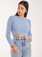 Cropped Knit Rib Top