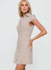 Arianwyn Mini Dress Brown Check