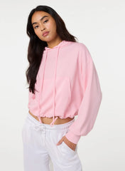 Drawstring Puffball Hoodie