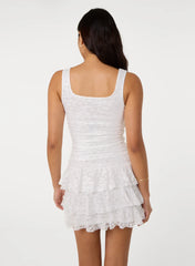 Lace Square Neck Dress