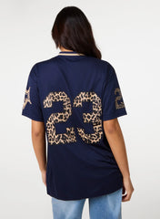 Leopard Detail Sports Jersey