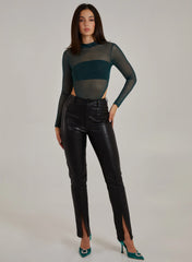 Glitter Long Sleeve Mesh Bodysuit