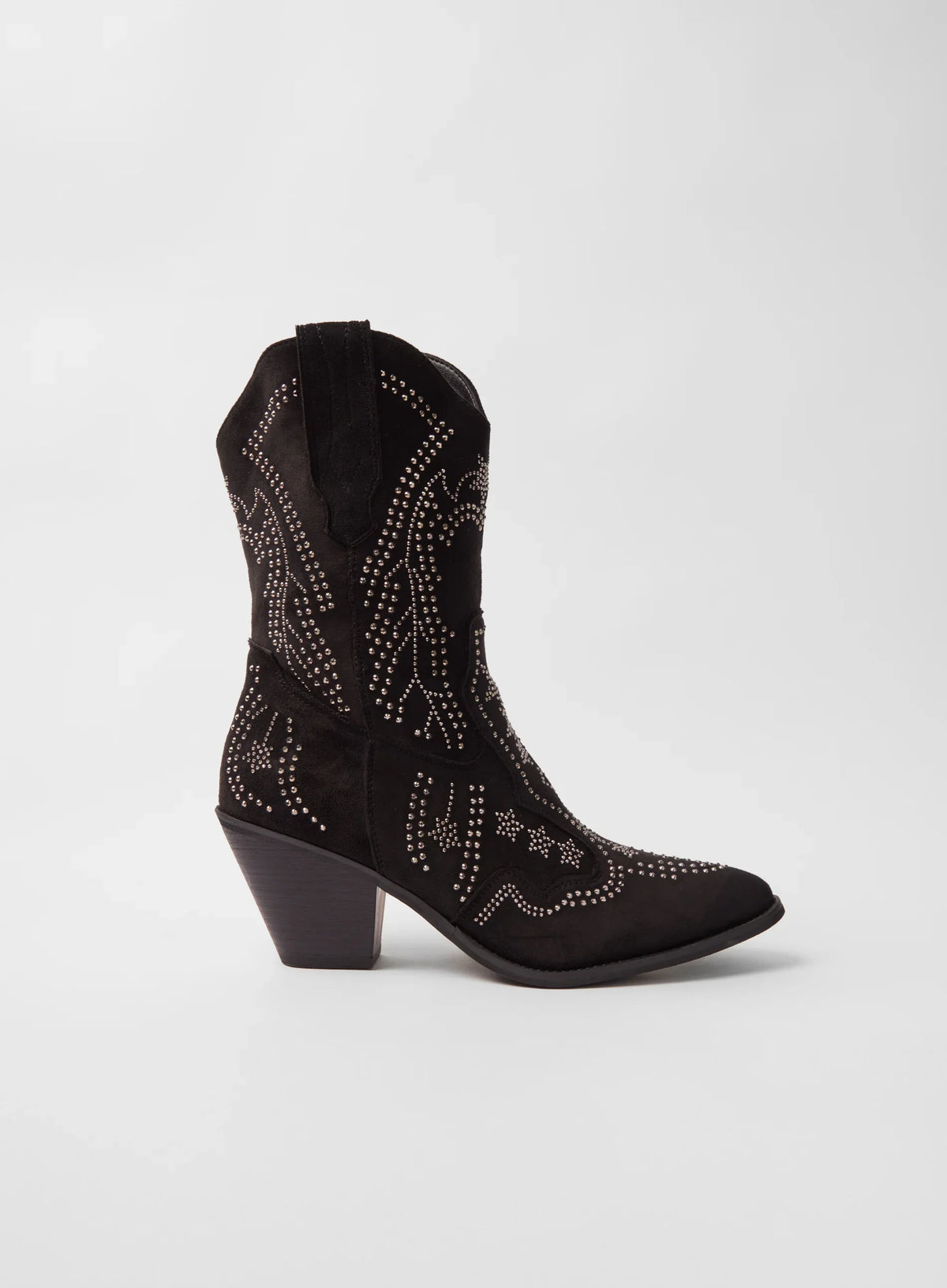 Studded Mid Length Cowboy Boots