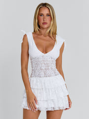 CAMILEIA MINI DRESS WHITE