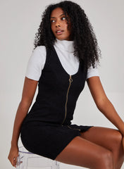 Zip Through Corduroy Dress