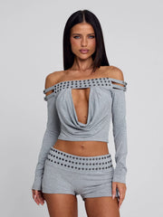 ZAYANA SHORTS GREY MARLE