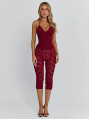 CENDRE PLAYSUIT BURGUNDY