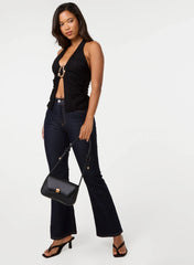 Lace Trim Halter Top