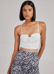 Gathered Ring Detail Slinky Cami Top
