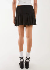 Double Fold Over Mini Skirt