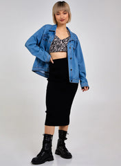 Zebra Print Halter Neck Top