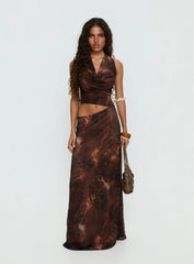 Livara Cowl Cut Out Maxi Dress Multi