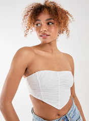 Tiger Print Textured Corset Top