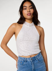 Lace Halter Neck Top