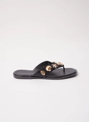 Seashell Embellished Flip Flops