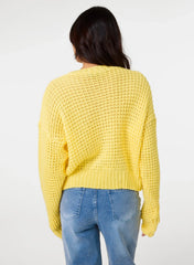 Waffle Knit Crop Jumper