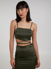 Silky Tie Wrap Cami Top