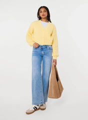 Cropped Button Cardigan