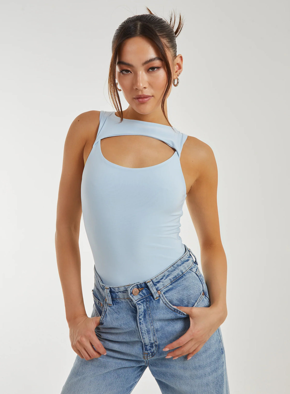 Slinky Sleeveless Letterbox Bodysuit
