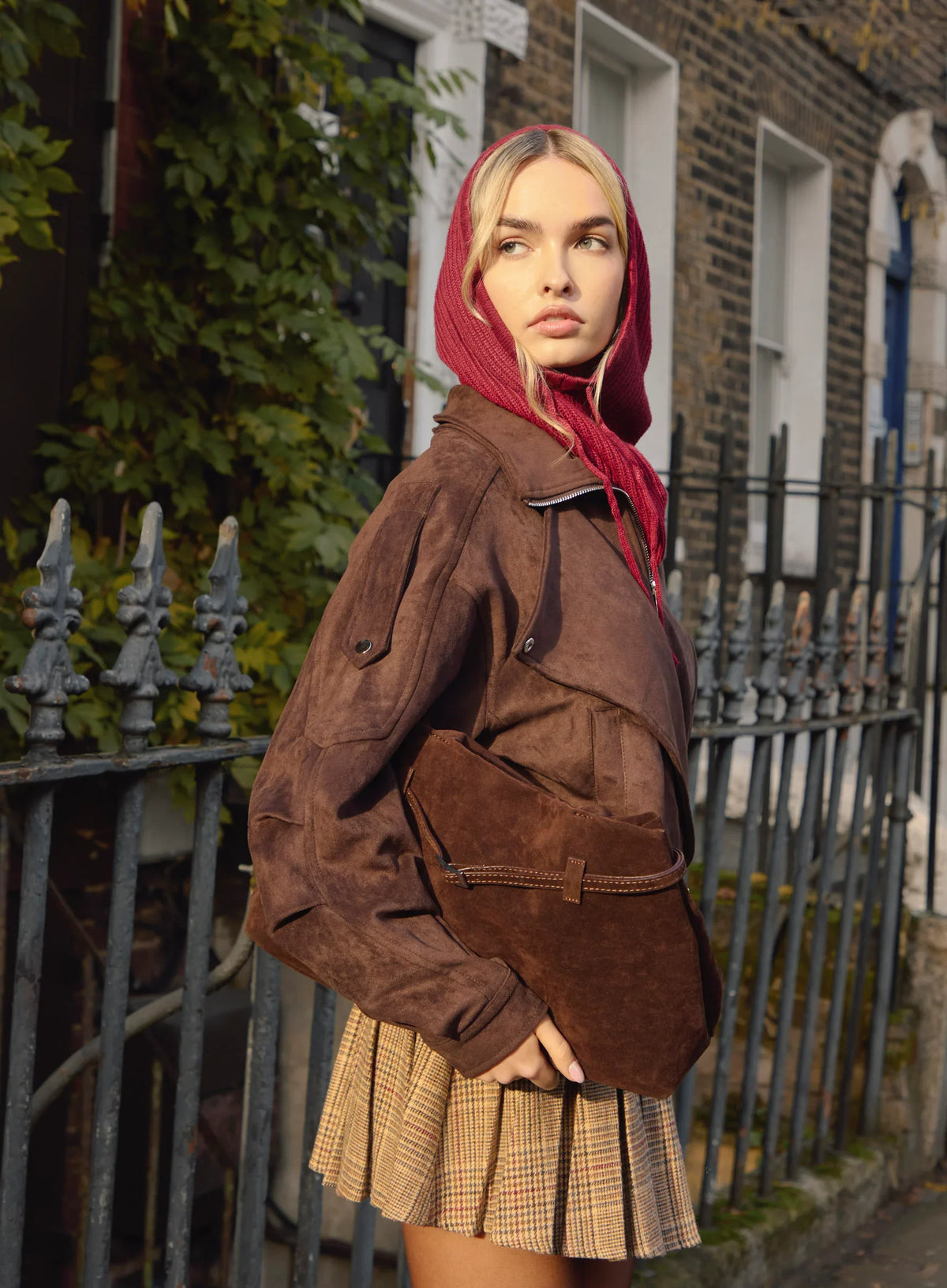 Faux Suede Oversized Jacket